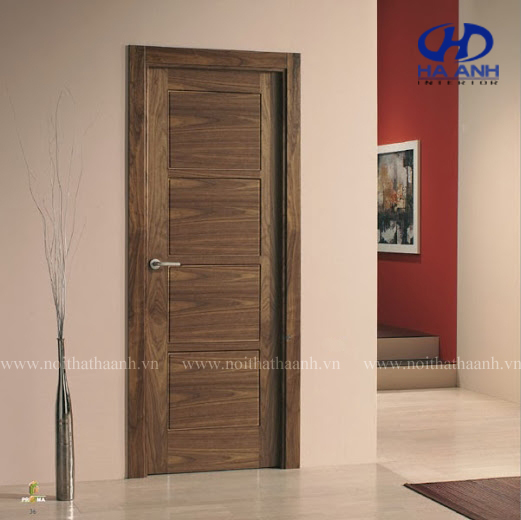 Cửa gỗ veneer óc chó mã HAV-0111