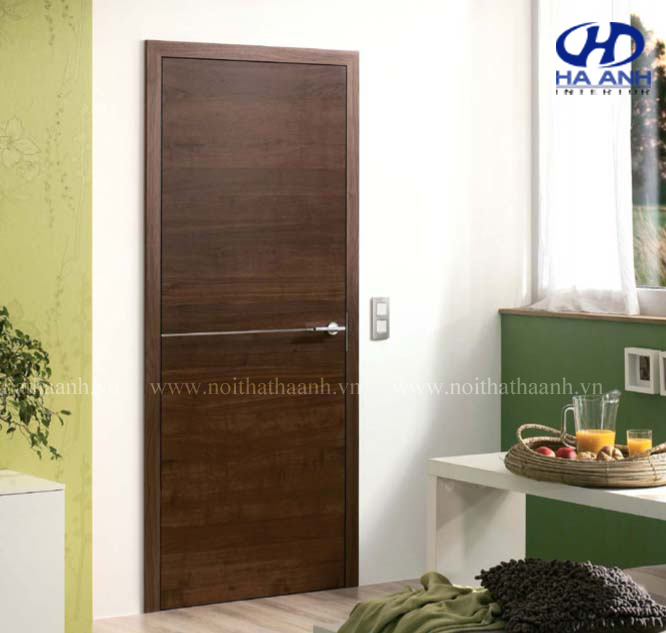 Cửa gỗ veneer óc chó HAV-0114